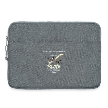 Imperfect but Ready to Fly Pilot - Laptop bag 15" - heather grey - Front