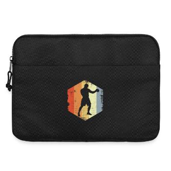 Dessin de boxeur vintage - Sacoche pour ordinateur portable 15 pouces - noir - Devant