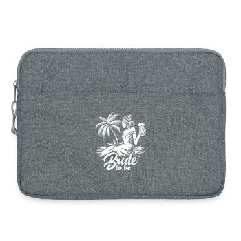 Bachelor party "Bride to be" motif in tropical party style - Laptop bag 15" - heather grey - Front
