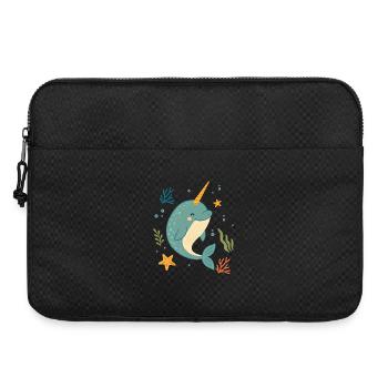 Narwal im Meer – Das Einhorn der Ozeane - Laptoptasche 15" - Schwarz - Vorne