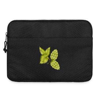 Houblon et feuille de houblon – motif de bière naturelle - Sacoche pour ordinateur portable 15 pouces - noir - Devant
