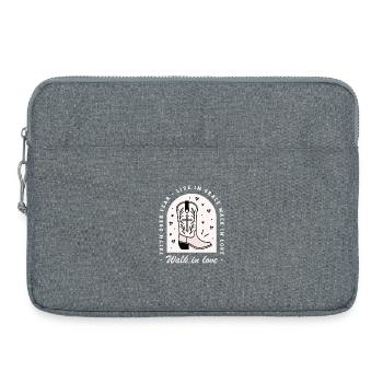 Citations chrétiennes marcher dans l’amour grâce foi pays - Sacoche pour ordinateur portable 15 pouces - gris chiné - Devant