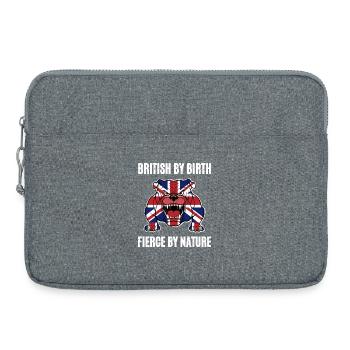 British Bulldog - Laptop bag 15" - heather grey - Front