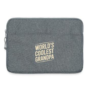 Worlds Coolest Grandpa Opa Spruch Vintage - Laptoptasche 15" - Grau meliert - Vorne