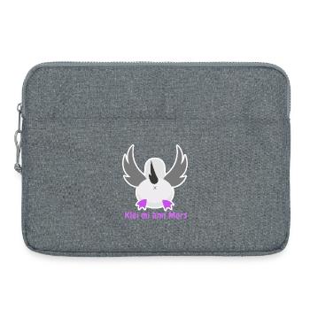 "Klei mi ann Mors" North German humor - Laptop bag 15" - heather grey - Front