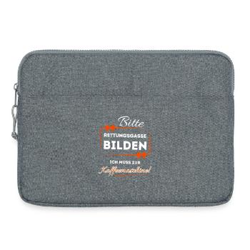 Please form an emergency lane ...- For coffee drinkers - Laptop bag 15" - heather grey - Front