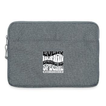 Every Human Being Is Special – Black & White - Laptoptasche 15" - Grau meliert - Vorne