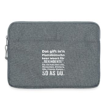 Low German Provocation Inclusion - Laptop bag 15" - heather grey - Front