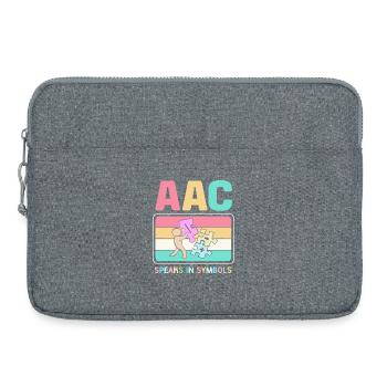 AAC Communication SLP Langue des signes - Sacoche pour ordinateur portable 15 pouces - gris chiné - Devant