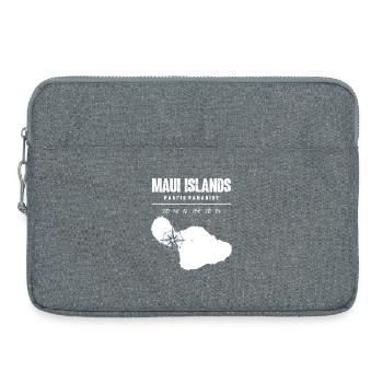 Conception de boussole de l’île de Maui avec coordonnées Vintage - Sacoche pour ordinateur portable 15 pouces - gris chiné - Devant