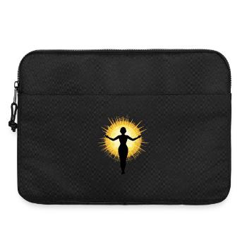 Woman embracing the sun - Laptop bag 15" - black - Front