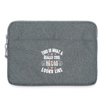 Maman - Sacoche pour ordinateur portable 15 pouces - gris chiné - Devant