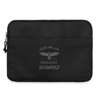 Heute mal ein fröhliches Schwarz-Rabe Krähe Gothic - Laptoptasche 15" - Schwarz - Vorne