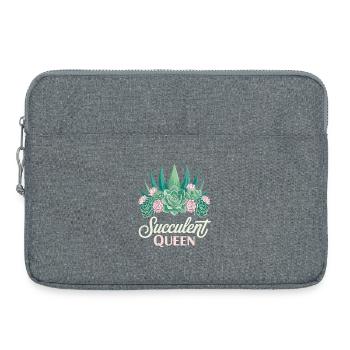 Plantes Succulentes Reine Cactus Femmes - Sacoche pour ordinateur portable 15 pouces - gris chiné - Devant