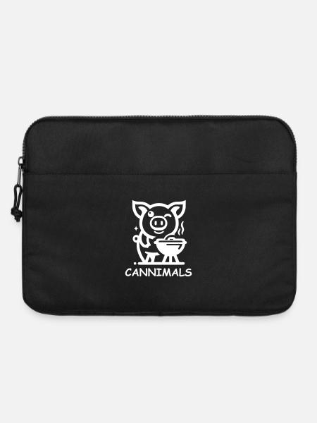 Cannimals – Logo White Edition - Laptoptasche 15" - Schwarz