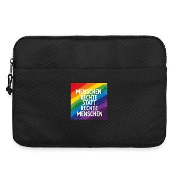 Human rights instead of right-wing people rainbow - Laptop bag 15" - black - Front