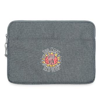 Brain Error 404 - Too many tabs open! Boom! - Laptop bag 15" - heather grey - Front