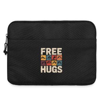 Ringer Umarmung – Free Hugs Wrestling Spruch Retro - Laptoptasche 15" - Schwarz - Vorne
