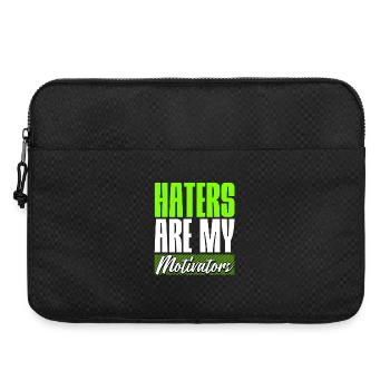 Les haineux sont mes motivateurs - Sacoche pour ordinateur portable 15 pouces - noir - Devant