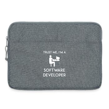 Vertrau mir, ich bin Softwareentwickler - Laptoptasche 15" - Grau meliert - Vorne