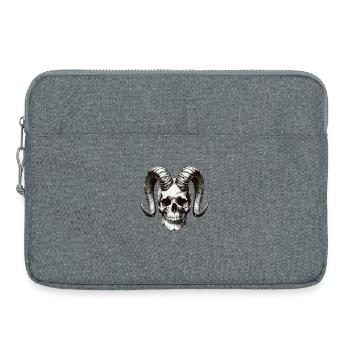 Widder Totenschädel Kraft Symbol Dunkle Stärke - Laptoptasche 15" - Grau meliert - Vorne
