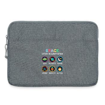 Weltraum macht neugierig - Laptoptasche 15" - Grau meliert - Vorne