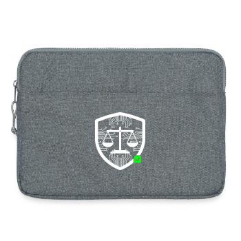 Cyber Security Schild Waage Tech Vektor - Laptoptasche 15" - Grau meliert - Vorne