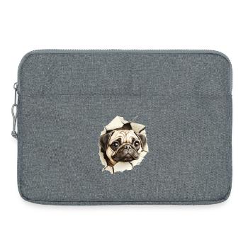 Mops - Laptoptasche 15" - Grau meliert - Vorne