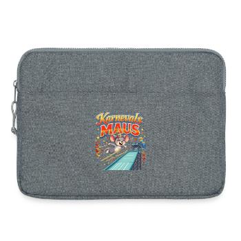 Carnival Mouse Ski Jumping Funny - Laptop bag 15" - heather grey - Front