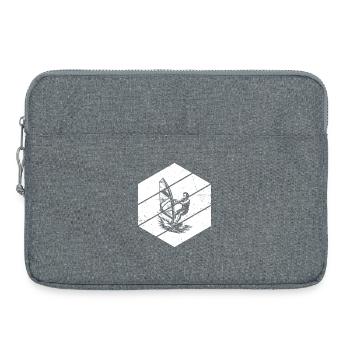 Klare Windsurfing Botschaft - Laptoptasche 15" - Grau meliert - Vorne