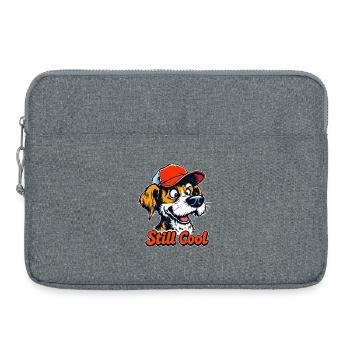 Still Cool Cartoon Dog - Laptop bag 15" - heather grey - Front
