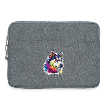 Wolf Animal Art - Laptop bag 15" - heather grey - Front