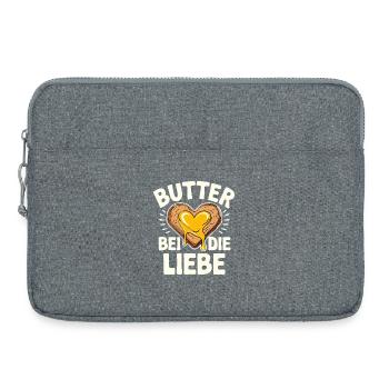  Butter Bei Die Liebe Lustiger Deutscher Frühstück - Laptoptasche 15" - Grau meliert - Vorne
