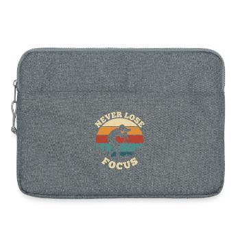 Never Lose Focus – Vintage Fotografie Design - Laptoptasche 15" - Grau meliert - Vorne
