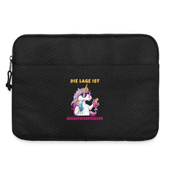 The location is drunkenness – Funny unicorn - Laptop bag 15" - black - Front