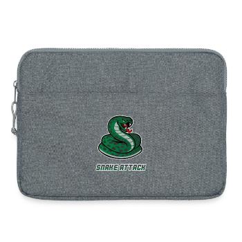 Schlangen-Workout - Laptoptasche 15" - Grau meliert - Vorne