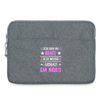 Enfin à la retraite - Sacoche pour ordinateur portable 15 pouces - gris chiné - Devant