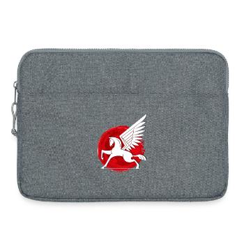 Pegasus in the Red Circle Horse Riding Legend - Laptop bag 15" - heather grey - Front