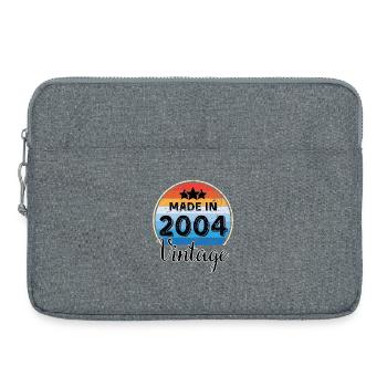 Made in 2004 Vintage Anniversaire - Sacoche pour ordinateur portable 15 pouces - gris chiné - Devant