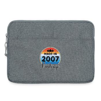 Vintage Geburtsjahr 2007 - Laptoptasche 15" - Grau meliert - Vorne