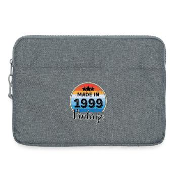 Anniversaire Vintage Année de Naissance 1999 - Sacoche pour ordinateur portable 15 pouces - gris chiné - Devant