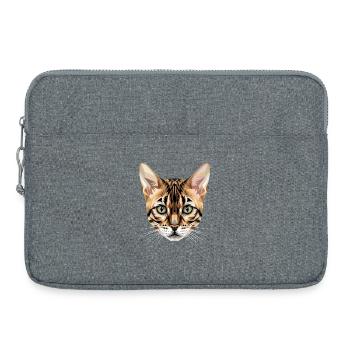 Bengal Cat Leopard Cat Leopardette Bengal Cats - Laptop bag 15" - heather grey - Front