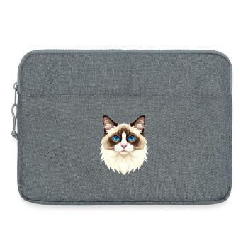 Ragdoll Katze Ragdollkatze Cat Süße Ragdoll Katzen - Laptoptasche 15" - Grau meliert - Vorne