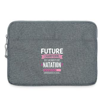 Future Championne De Natation Nageuse - Sacoche pour ordinateur portable 15 pouces - gris chiné - Devant