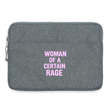 Femme d’une certaine rage Cadeau rose Femmes - Sacoche pour ordinateur portable 15 pouces - gris chiné - Devant