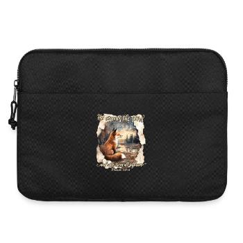 Christian Quote Bible Verse Fox - Laptop bag 15" - black - Front