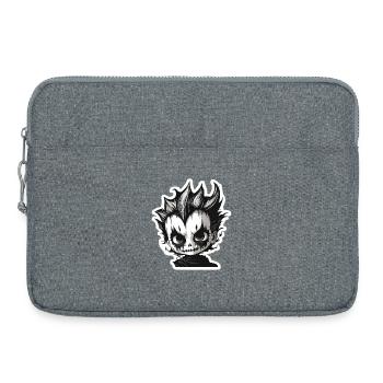 Spiky Skull Chibi - Laptop bag 15" - heather grey - Front