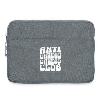 Club Anti Cardio Cardio – Humour de salle de sport - Sacoche pour ordinateur portable 15 pouces - gris chiné - Devant
