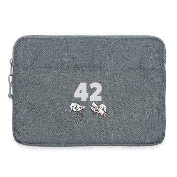 Zweiundvierzig Schlüssel und Schriftrolle - Laptoptasche 15" - Grau meliert - Vorne