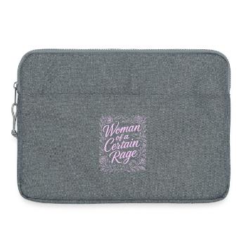 Femme d’une certaine rage Design Rose - Sacoche pour ordinateur portable 15 pouces - gris chiné - Devant